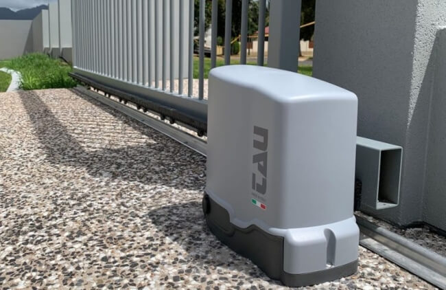 TAU electric gate motor product line includes compact kits for residential installs, heavy-duty motors for commercial use and solar-ready options for rural or long driveways